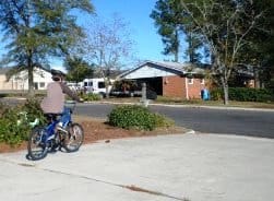 Kid riding bike
