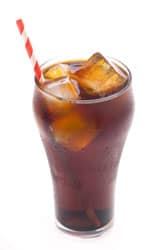Glass of Cola with Straw