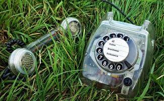 Contact Us Telephone in grass: Contact Us