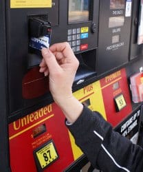Paying at the gas pump