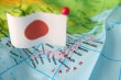 Japan flag on map