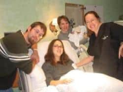 Mom and doula and baby