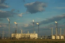Oil refinery smog