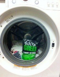 Rocking green detergent in dryer