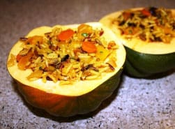 Stuffed acorn squash