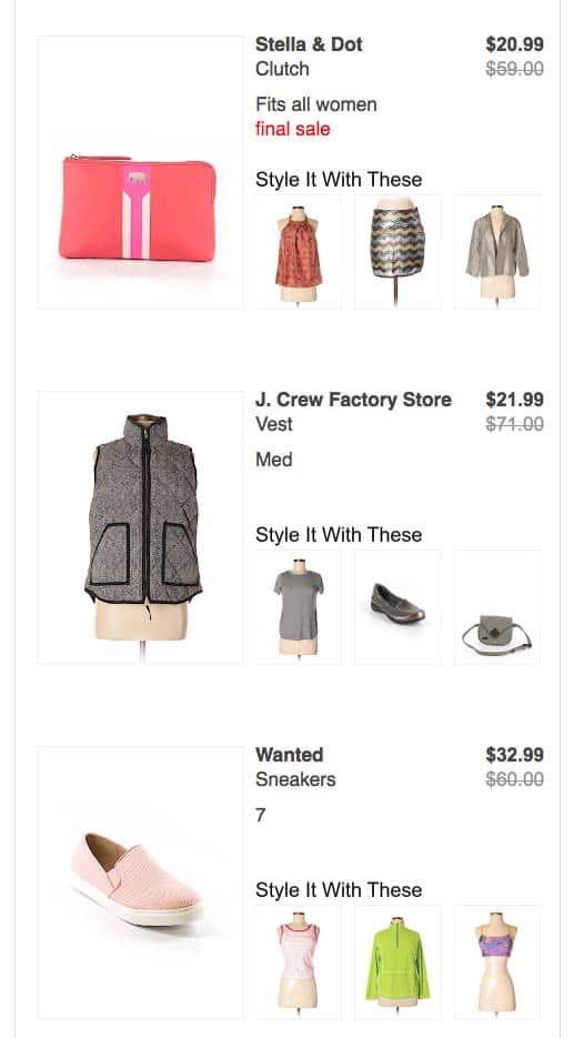 threadUP confirmation email