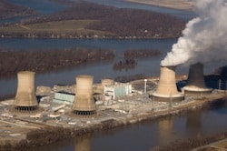 Three mile island from above