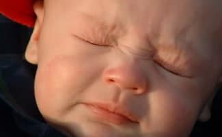 Baby sneezing