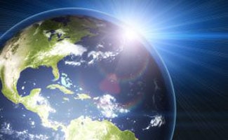 Earth with sun