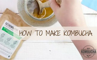 Person making Kombucha