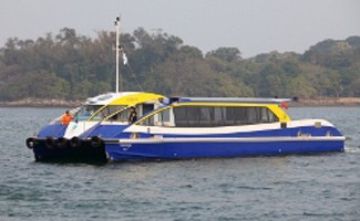 Solar ferry on water