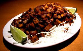 Tofu with noodles